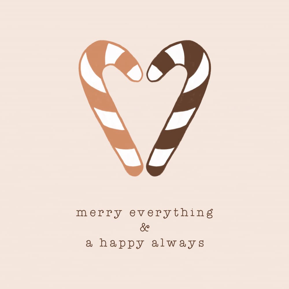 Sweet Candy Cane Heart by Orara Studio — canvas wall art