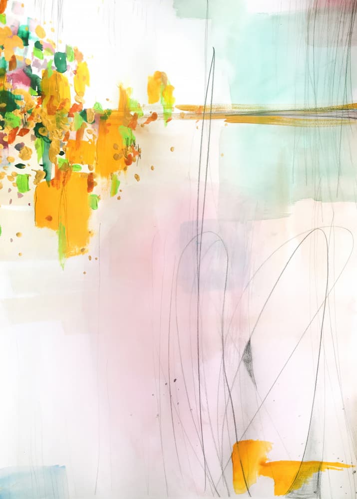 Vibrant Abstract Landscape by Christine Lindstrom — canvas wall art