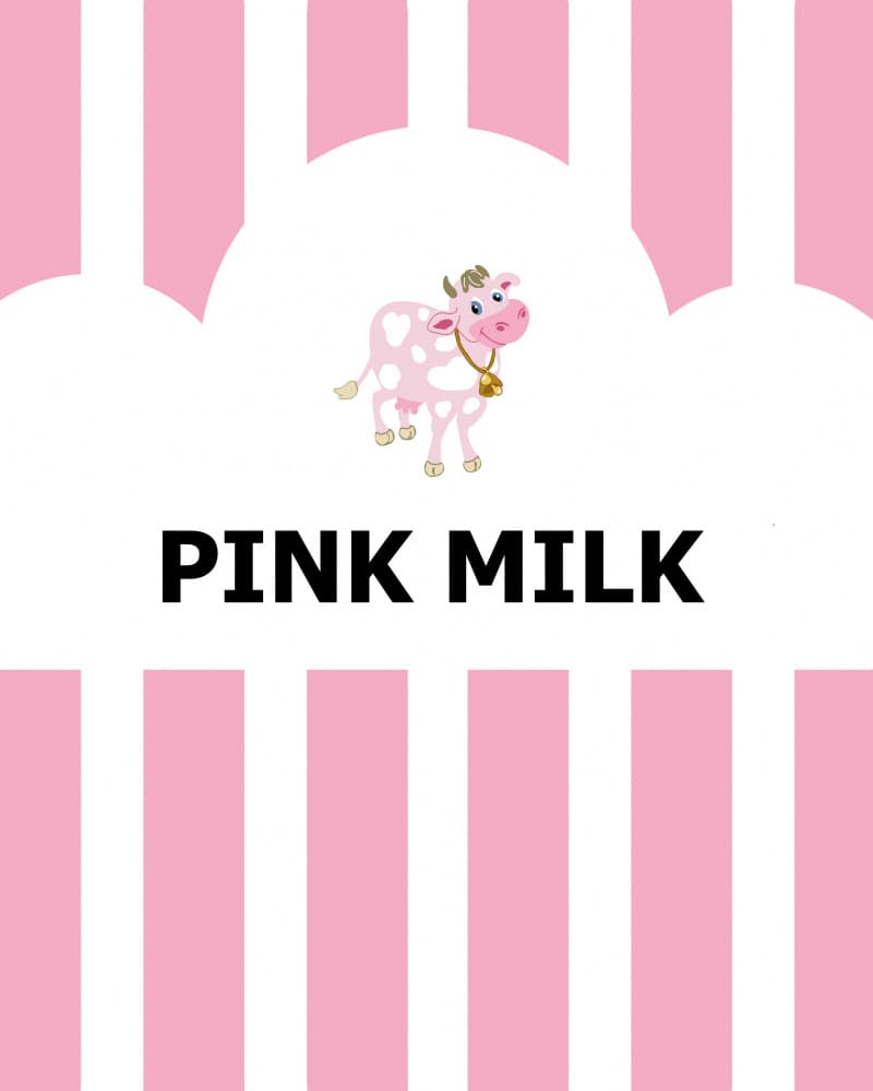 Pink Milk Cow by Sannel Larson — canvas wall art