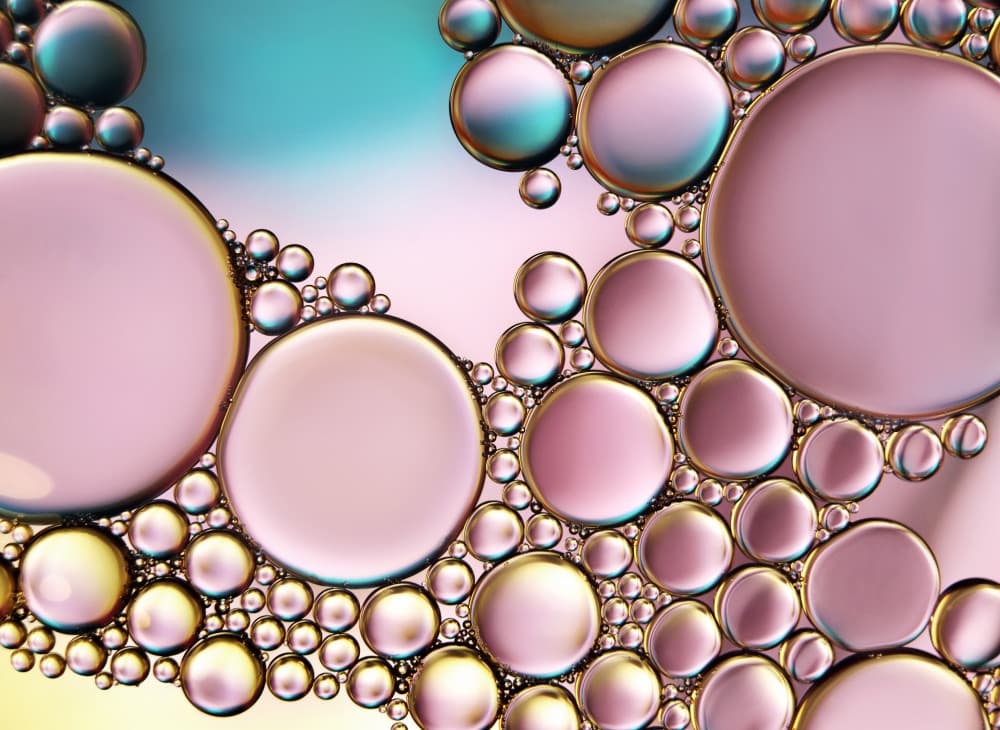 Iridescent Liquid Bubbles by Heidi Westum — canvas wall art