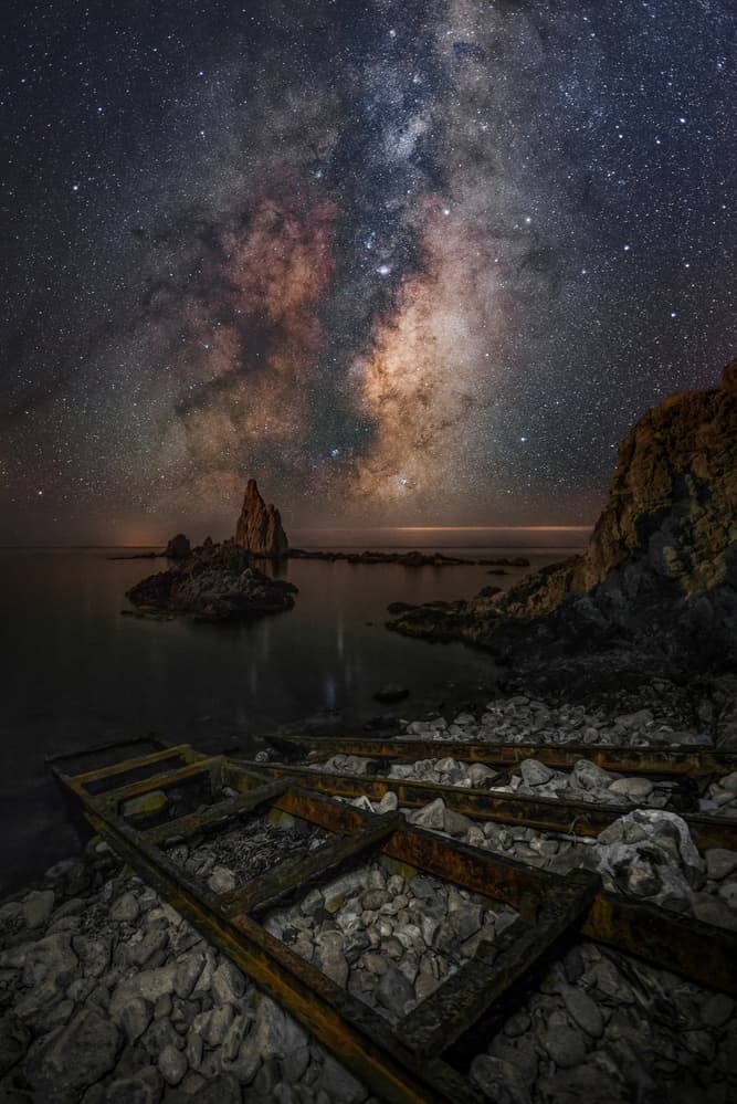 Milky Way Sea Stacks by Andrei Ionut Dascalu — canvas wall art