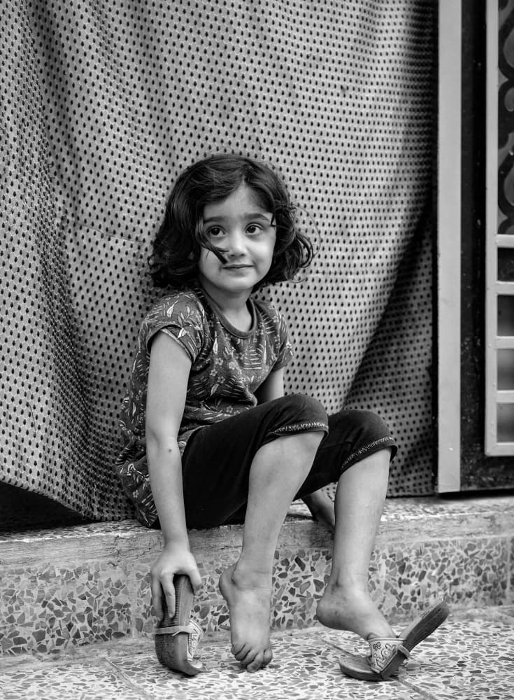 Thoughtful Young Girl by Bashar Alsofey — canvas wall art