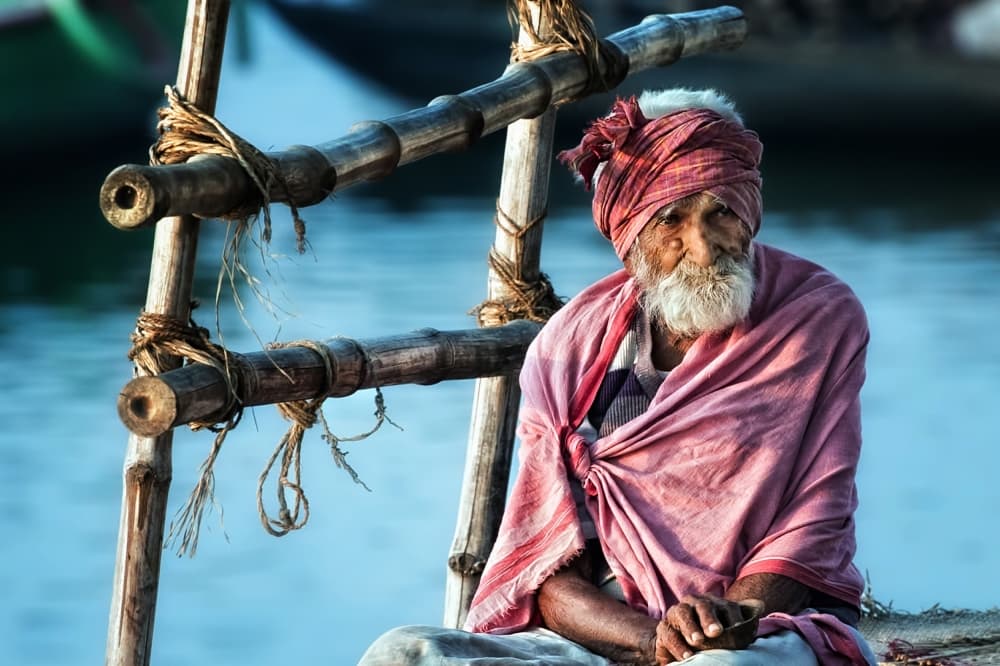 Contemplative Old Man by Piet Flour — canvas wall art