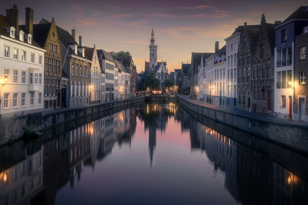 Historic City Twilight by yoann — canvas wall art