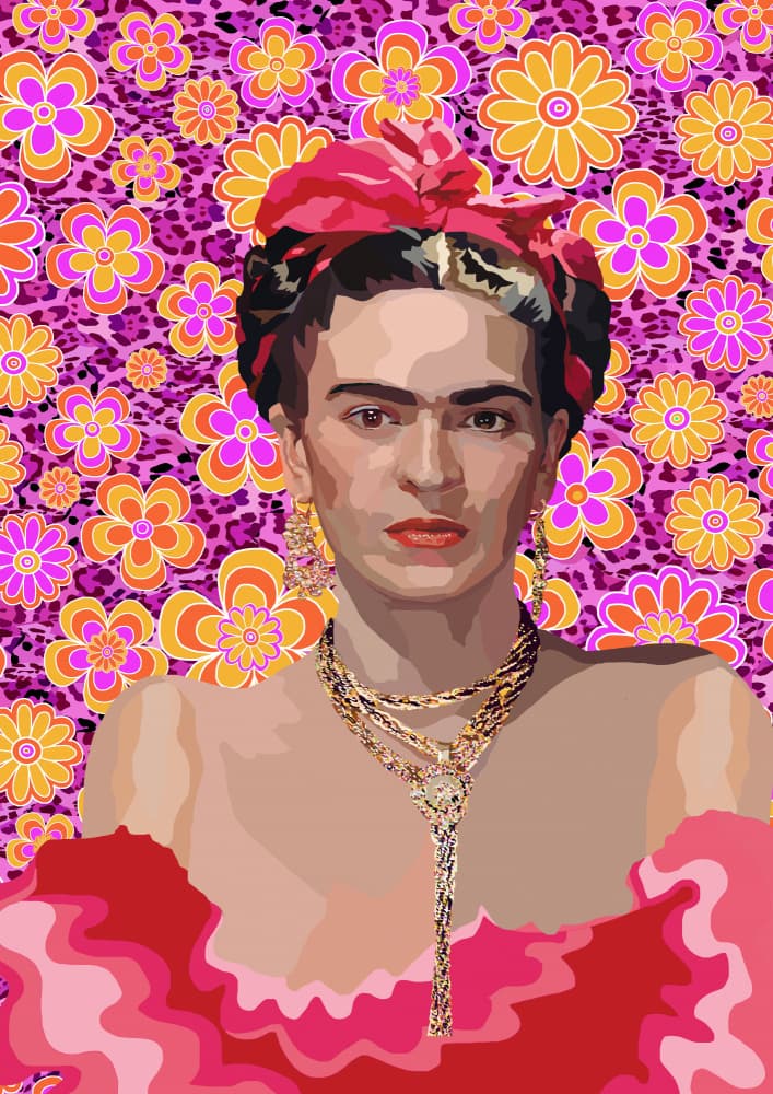 Vibrant Pop Portrait by Lynnda Rakos — canvas wall art