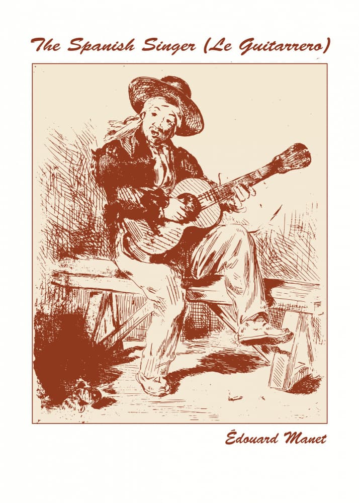 The Spanish Singer (le Guitarrero) - Édouard Manet (ca 1861–62) by Doa Project — canvas wall art