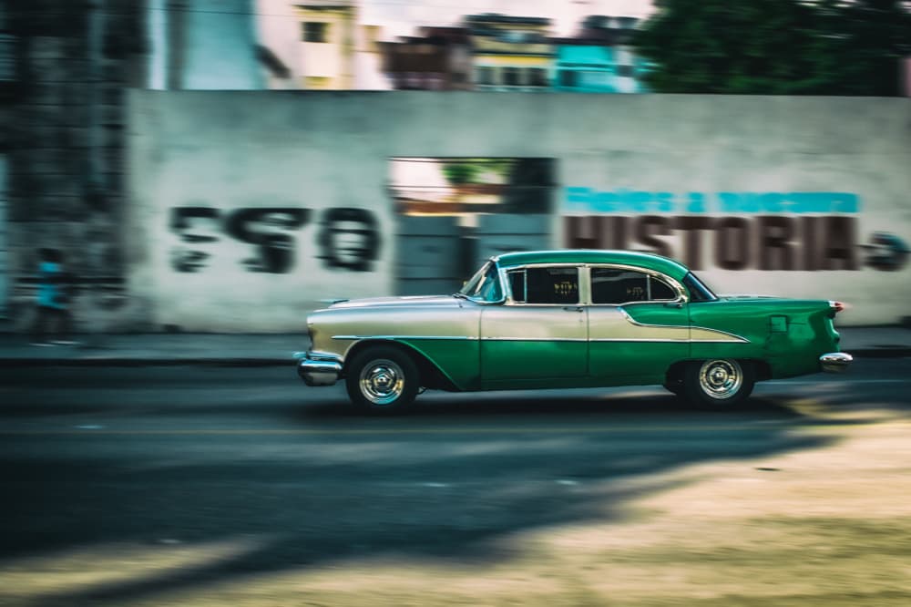 Dynamic Classic Car by Koji Morishige — canvas wall art