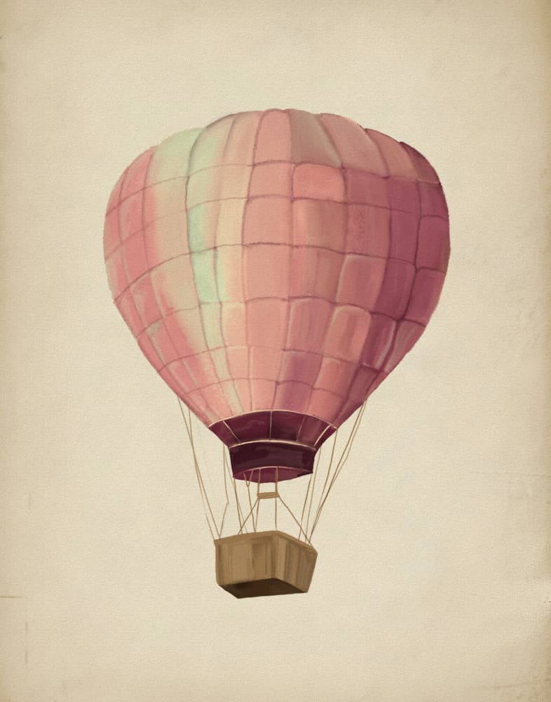 Dreamy Pink Balloon by Josie George — canvas wall art
