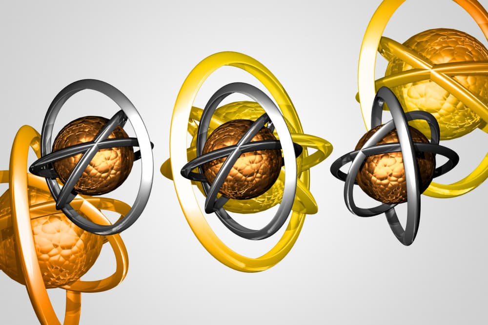 Abstract Orbiting Spheres by Rafal Kulik — canvas wall art