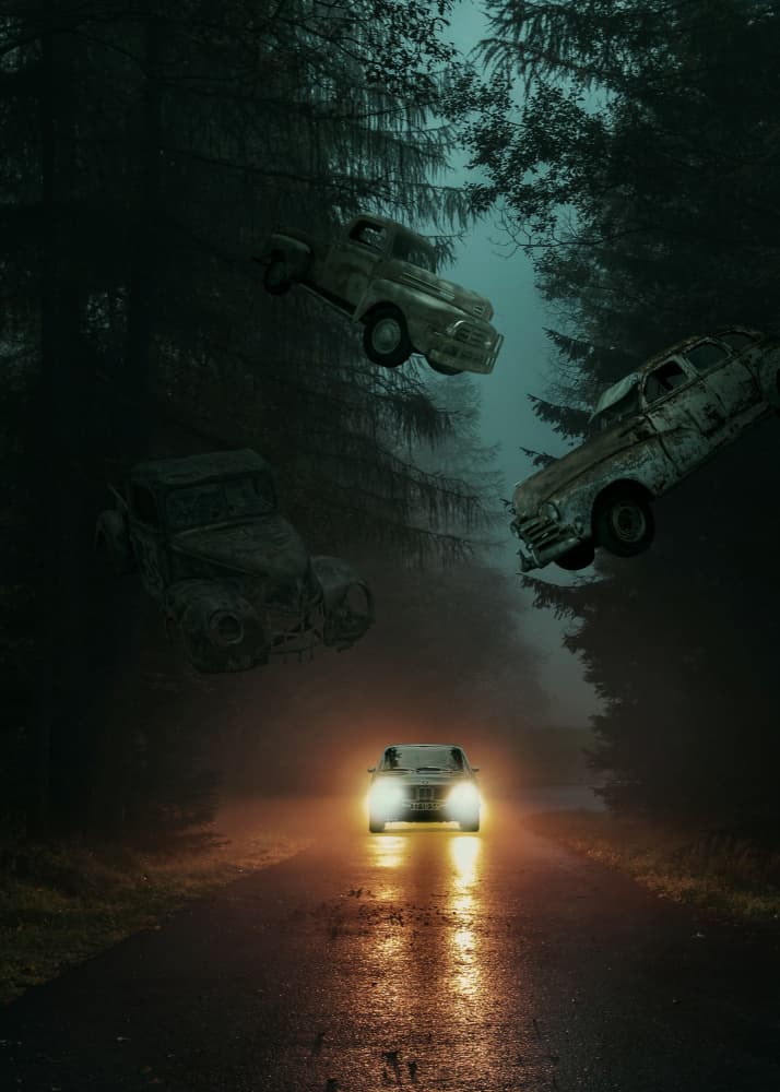 Surreal Forest Drive by Ariz Rab — canvas wall art