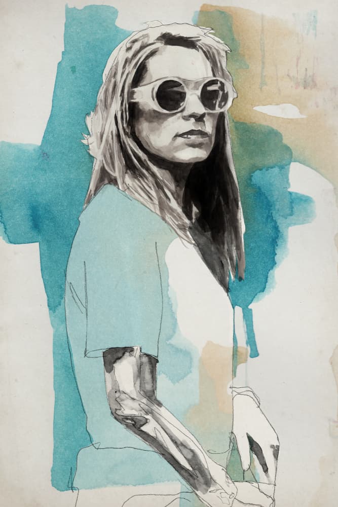 Cool Woman In Shades by David Diehl — canvas wall art