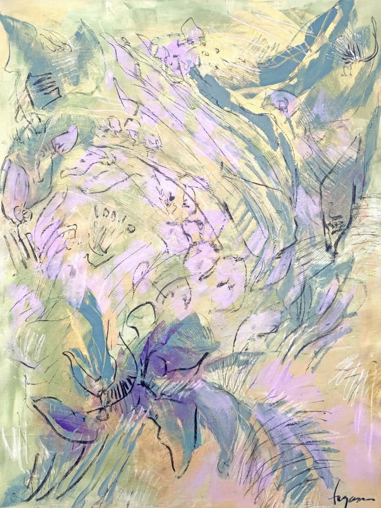 Soft Lavender Blooms by Dorothy Fagan — canvas wall art