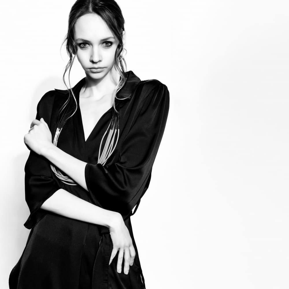 Elegant Black And White Portrait by Andrea Ventura — canvas wall art
