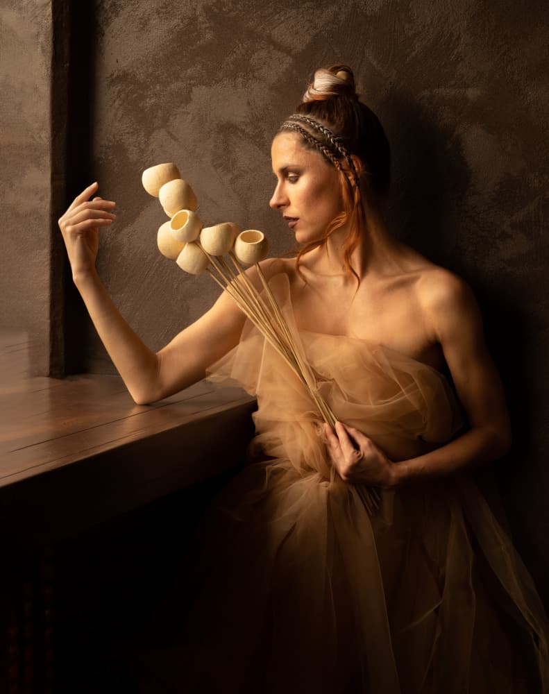Ethereal Woman and Forms by Ifat rozenberg sherez — canvas wall art