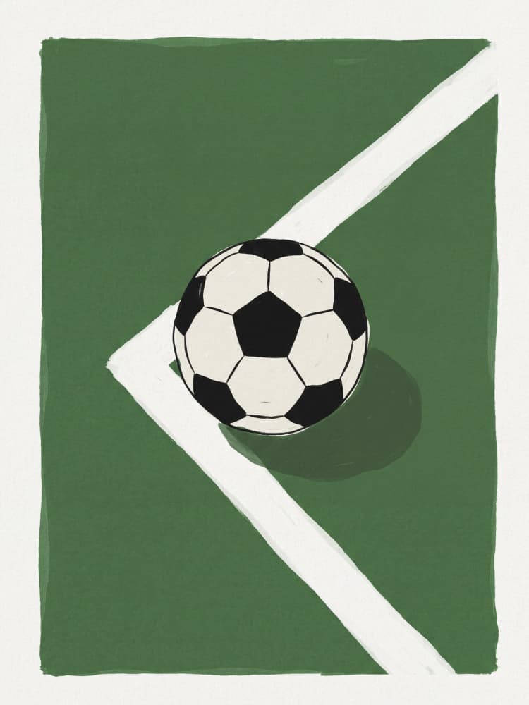 Soccer Ball Corner by Andreas Magnusson — canvas wall art