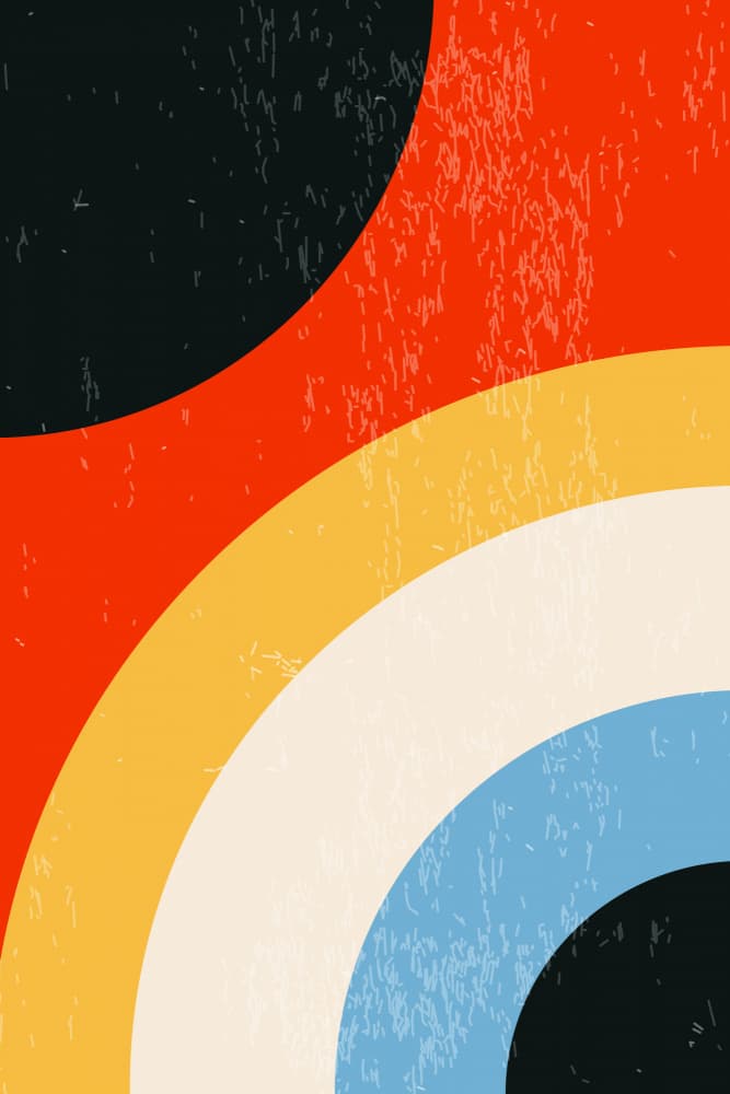 Vibrant Retro Geometry by jay stanley — canvas wall art
