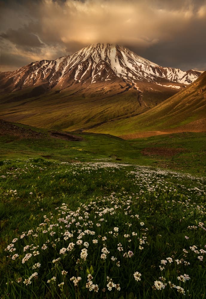 Cloud Capped Mountain Valley by Ali Fallahzadeh — canvas wall art