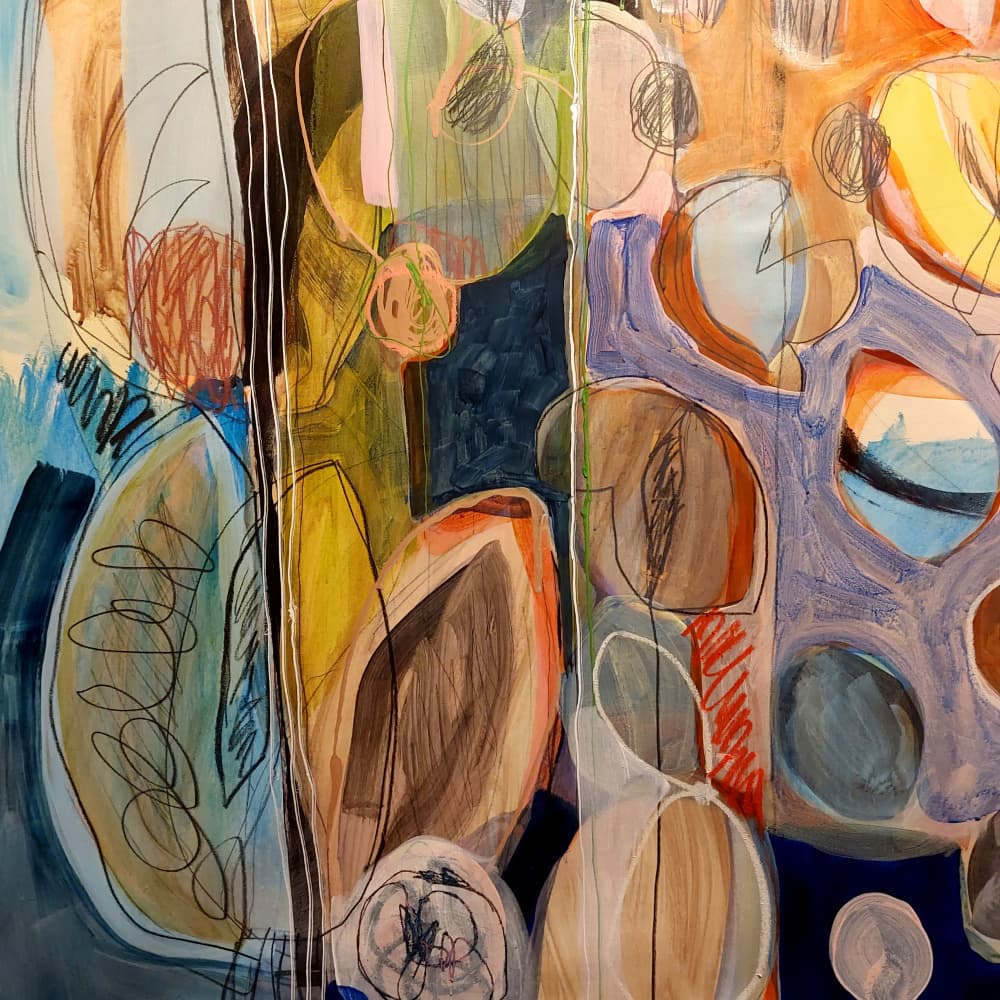 Organic Flowing Abstract by Monika Riethmueller — canvas wall art