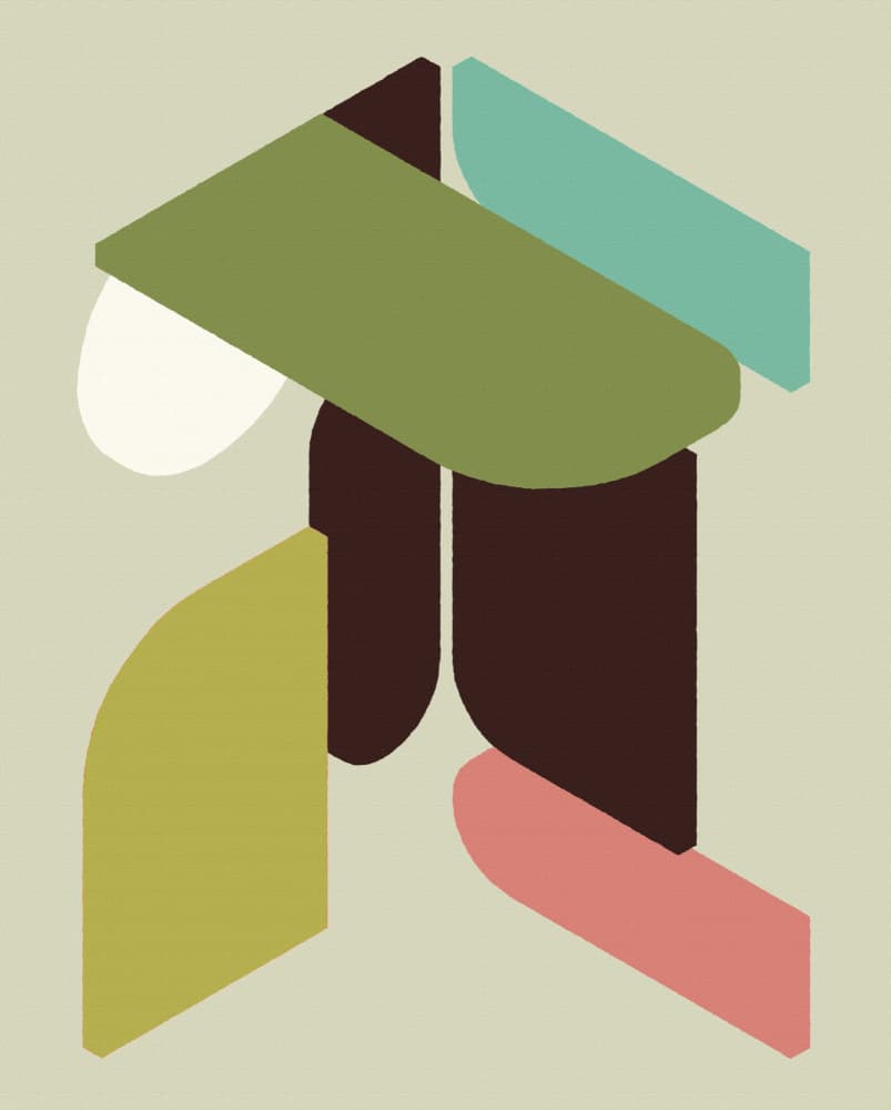 Modern Abstract Shapes by Rafa Mateo — canvas wall art