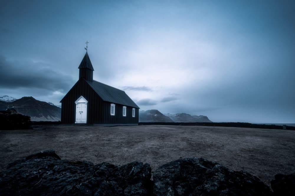 Icelandic Black Church by Martin Morávek — canvas wall art