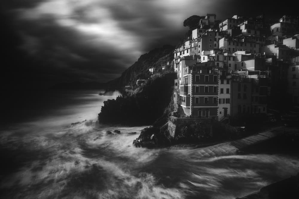 Dramatic Cliffside Village by Paolo Lazzarotti — canvas wall art