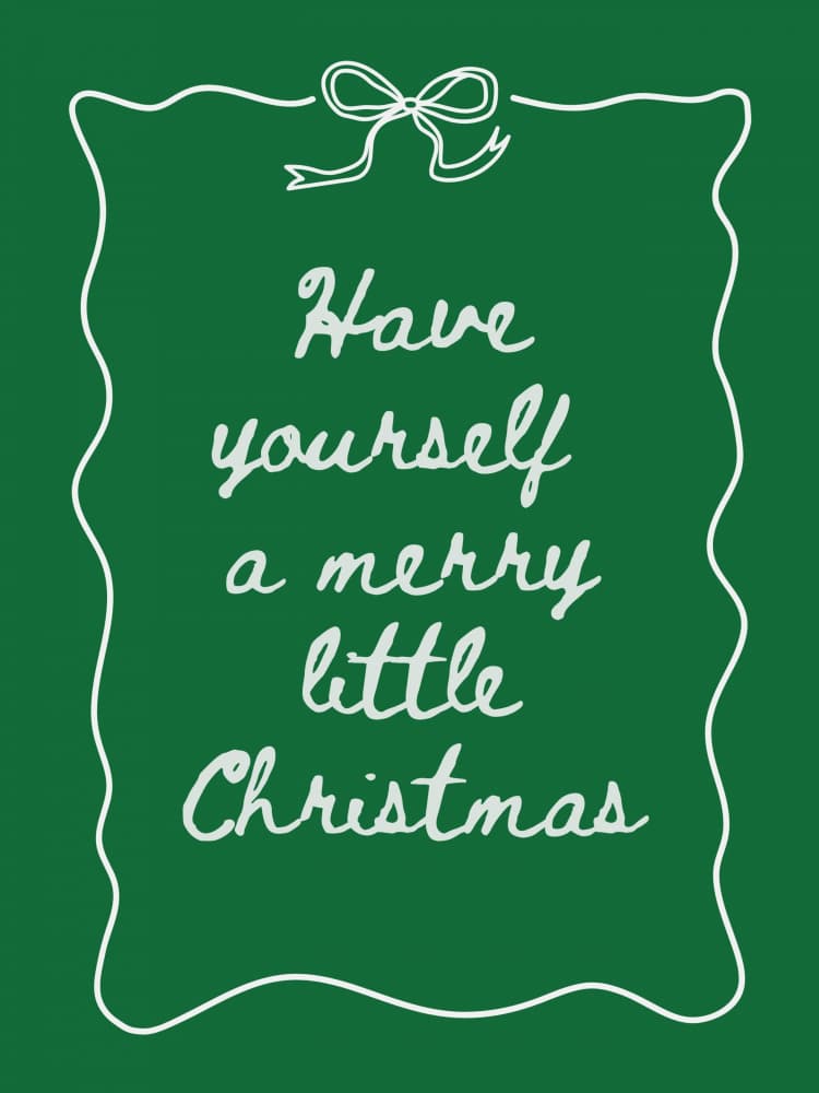 Merry Little Christmas Quote by Jolly and Dash — canvas wall art