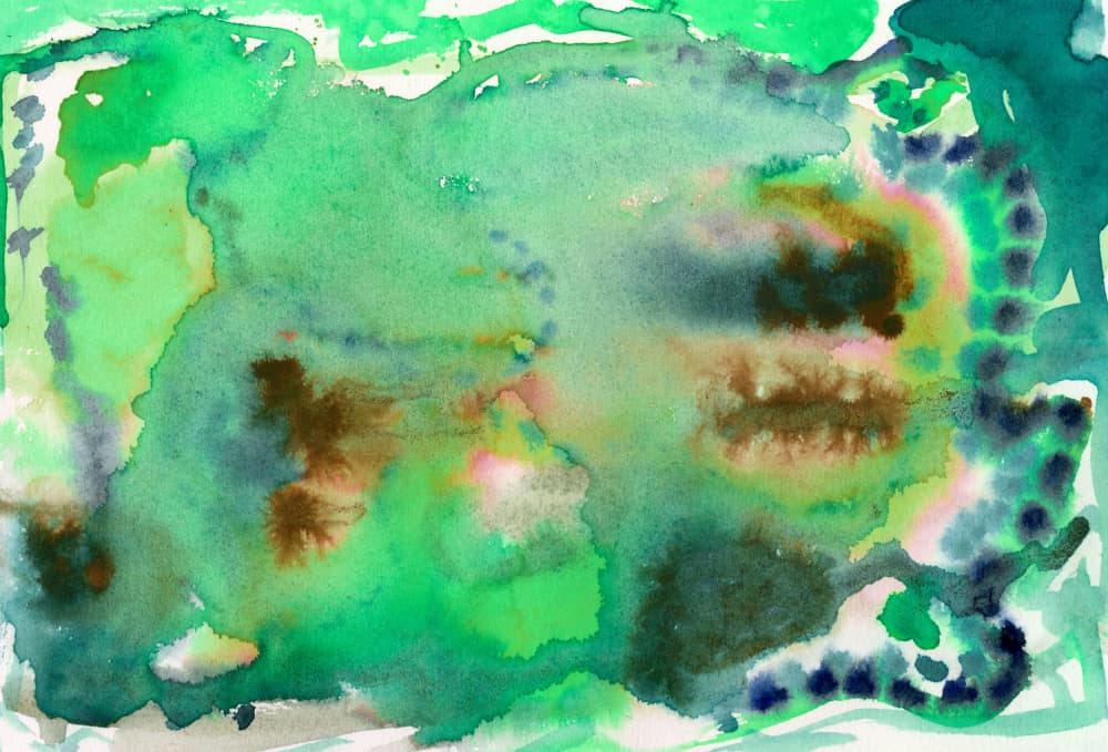 Vibrant Green Organic Flow by Sharyn Bursic — canvas wall art
