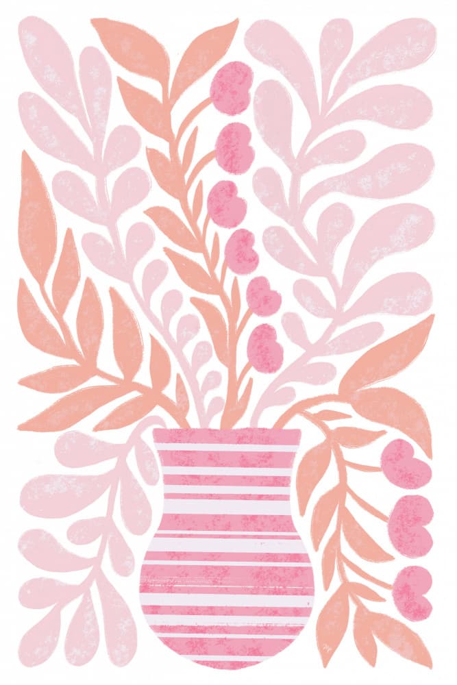 Blush Pink Bouquet by Martina — canvas wall art