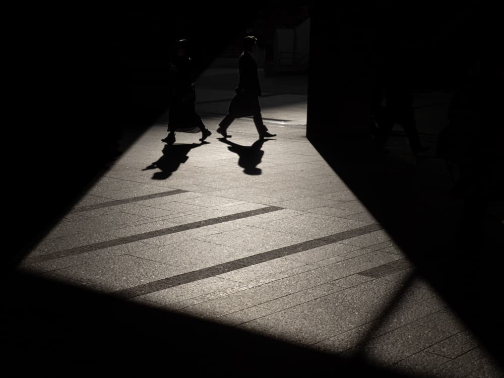 Walking in Dramatic Light by IKUMI FUKAZAWA — canvas wall art