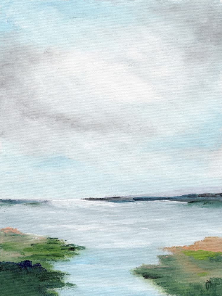 Coastal Marsh Abstract by Nikita Jariwala — canvas wall art