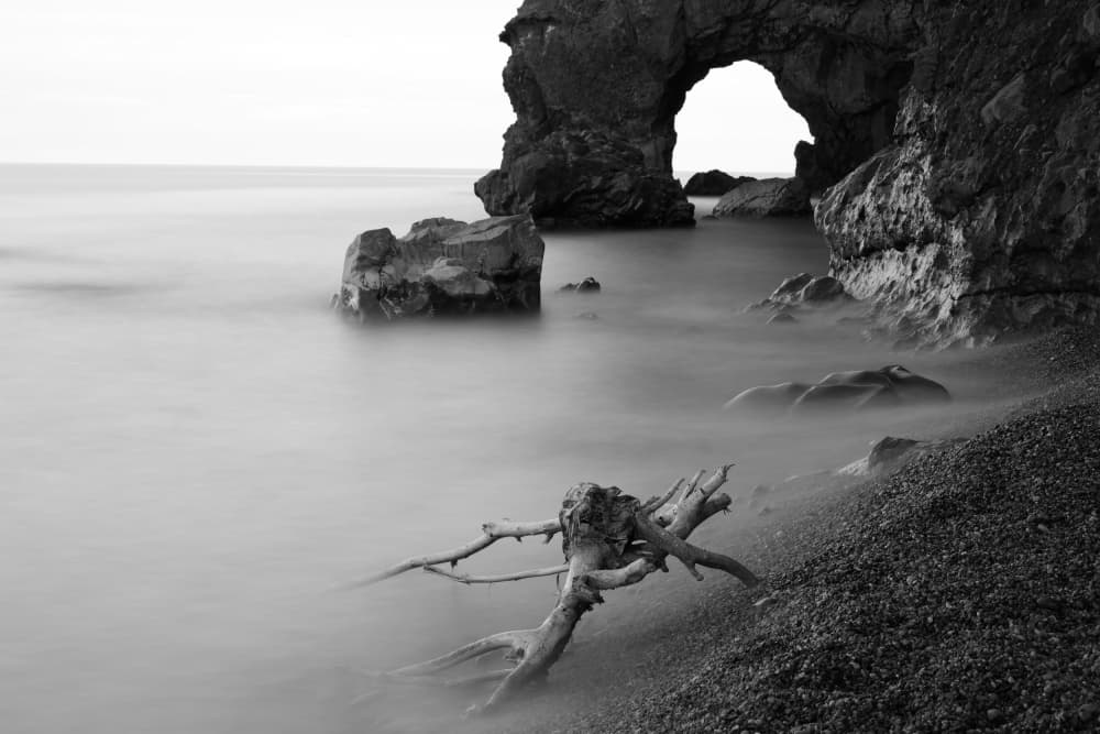 Black Ocean Arch by Mehmet inal — canvas wall art