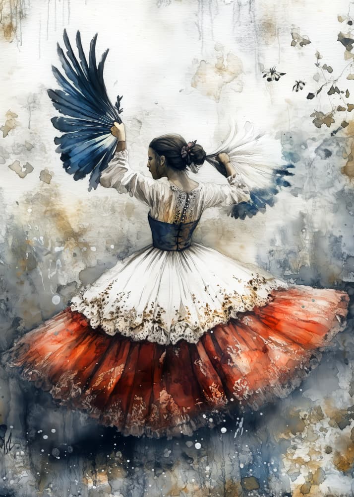 Graceful Dance of Feathers by Justyna Jaszke — canvas wall art