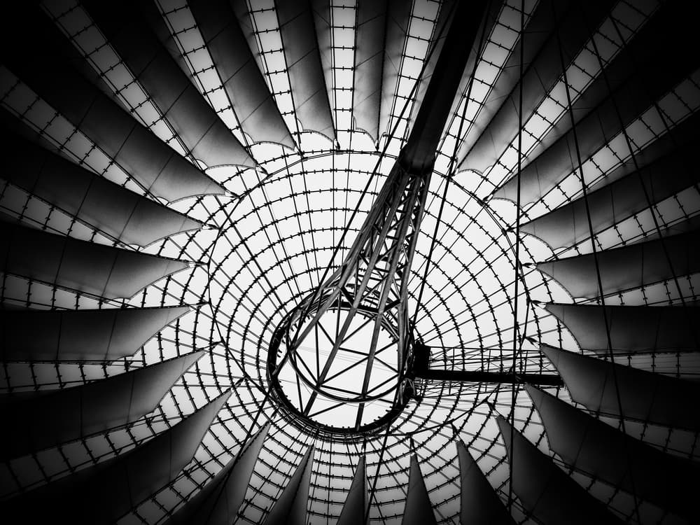 Geometric Ceiling Structure by Stefan Buder — canvas wall art