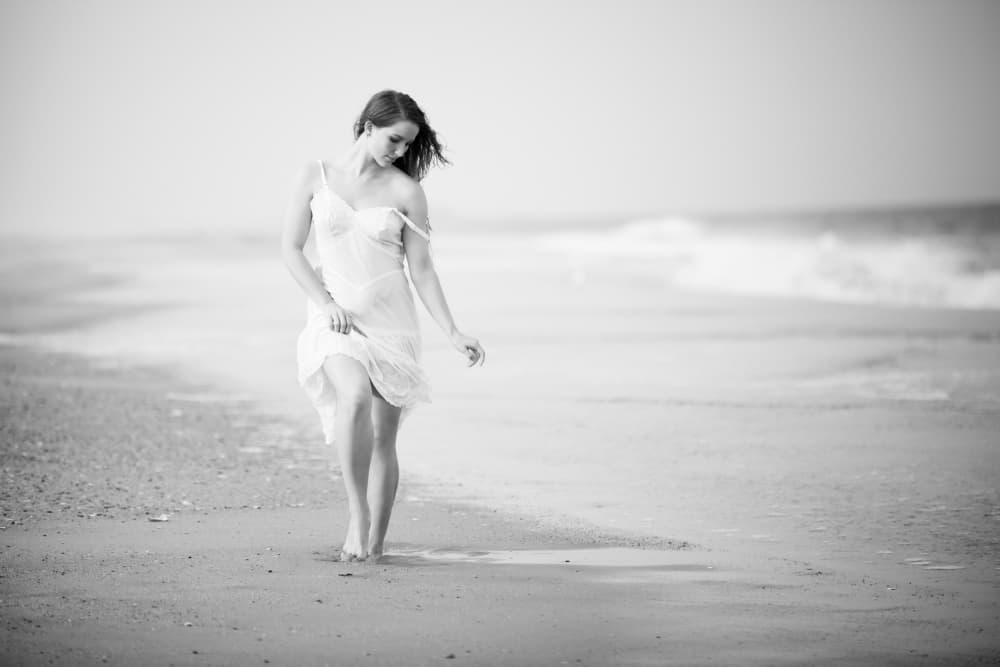 Serene Beach Walk by JAE — canvas wall art
