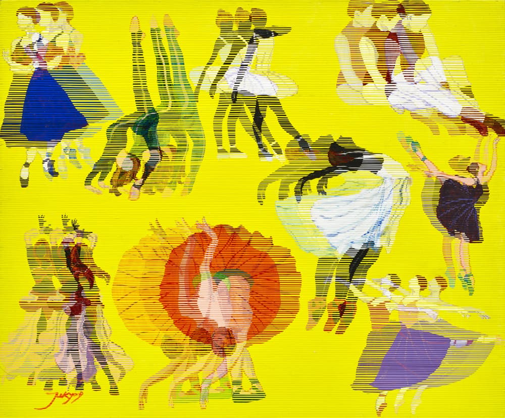 Dynamic Dance Figures by Jukyong Park — canvas wall art