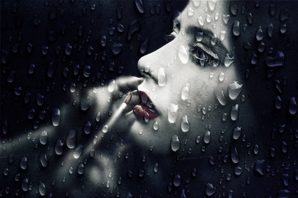 Reflective Rain Portrait by Paulo Abrantes — canvas wall art