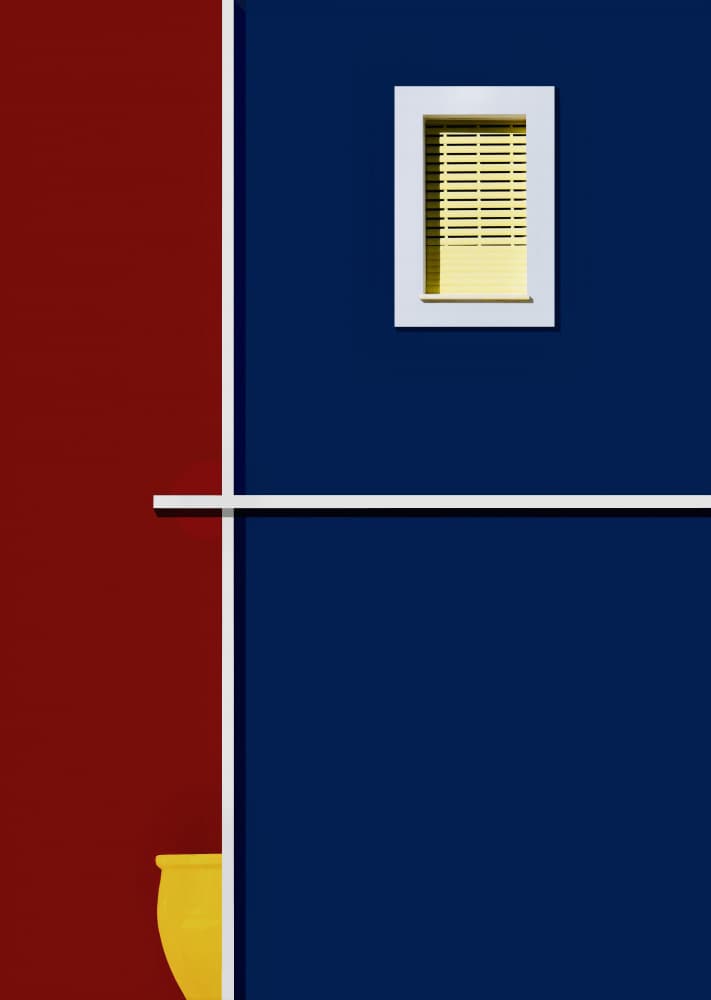 Modern Color Block Facade by Arnon Orbach — canvas wall art