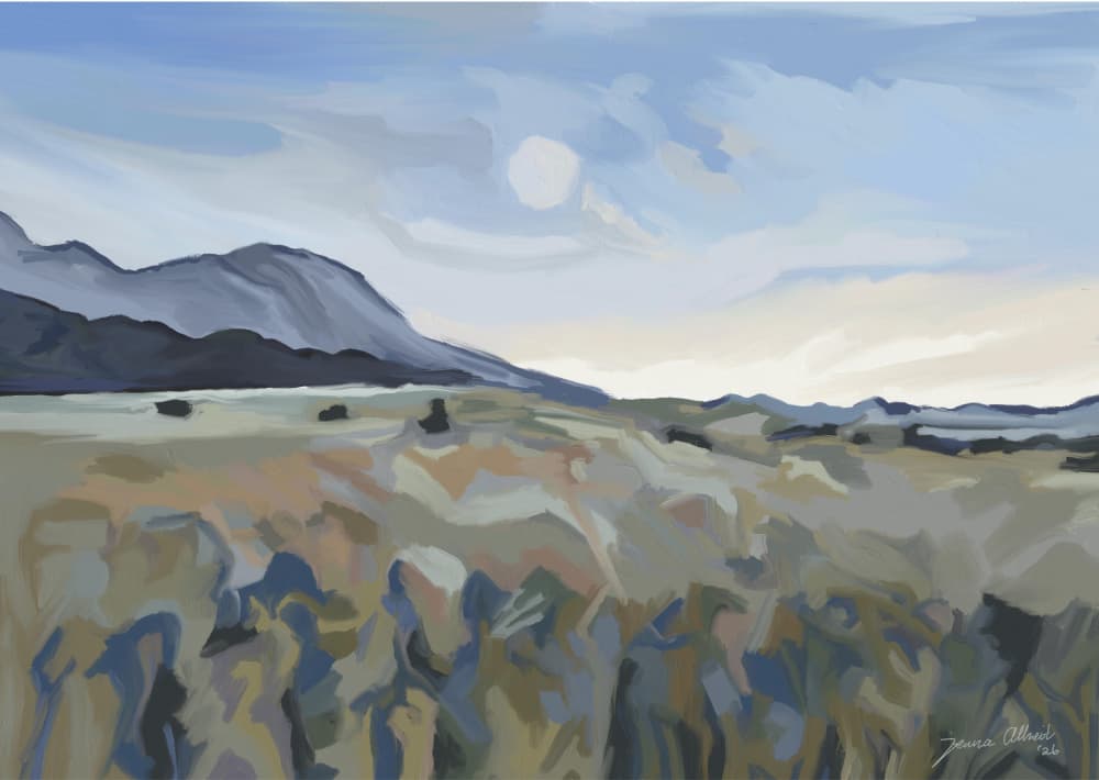 Abstract Mountain Landscape by Jenna Alheit — canvas wall art