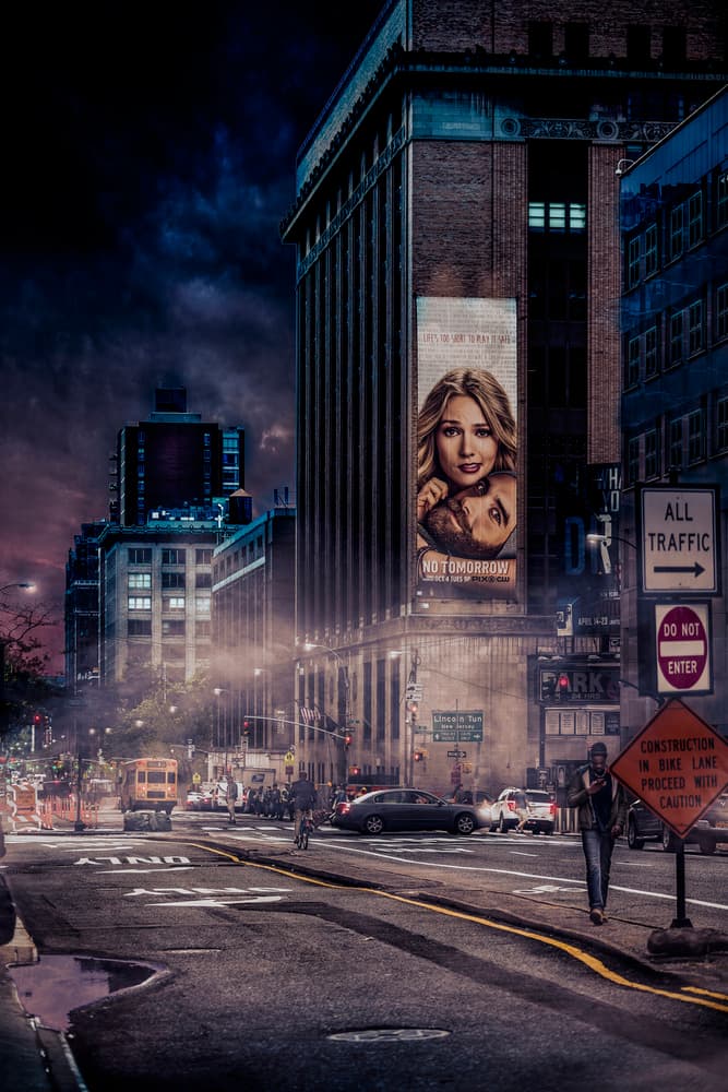 Downtown Foggy Night by Jackson Carvalho — canvas wall art