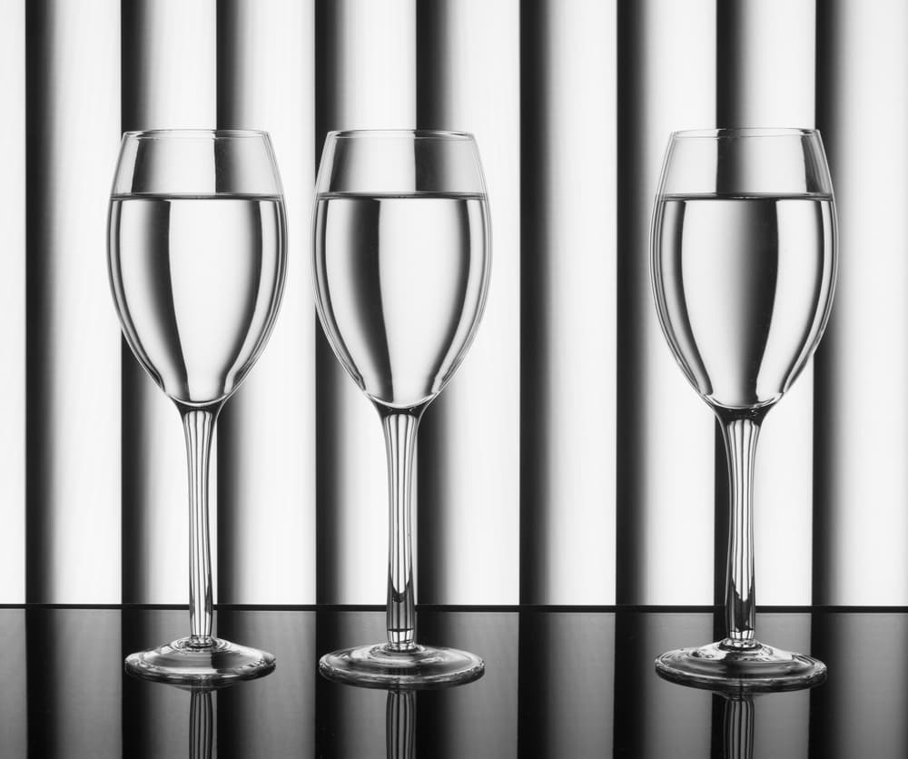 Monochrome Water Glasses by Jacqueline Hammer — canvas wall art