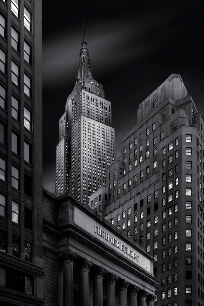Empire State City Night by Jorge Ruiz Dueso — canvas wall art