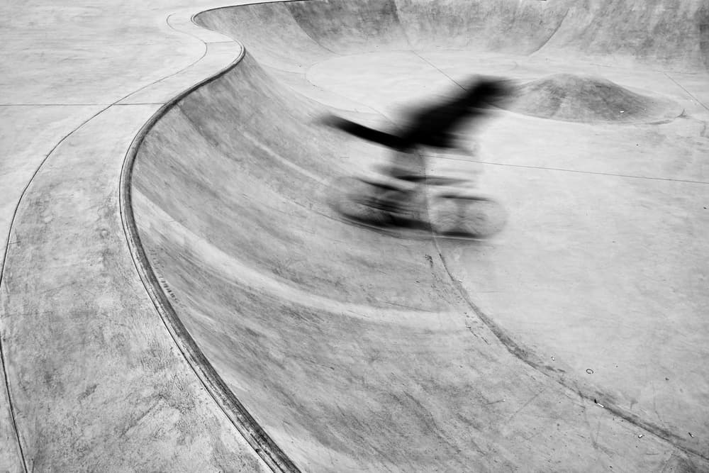 Skatepark Motion Blur by Ali Ayer — canvas wall art