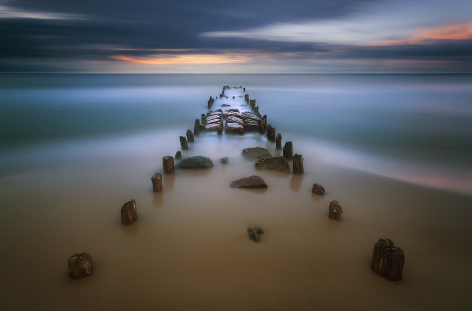 Twilight Ocean Pier by Krzysztof Browko — canvas wall art