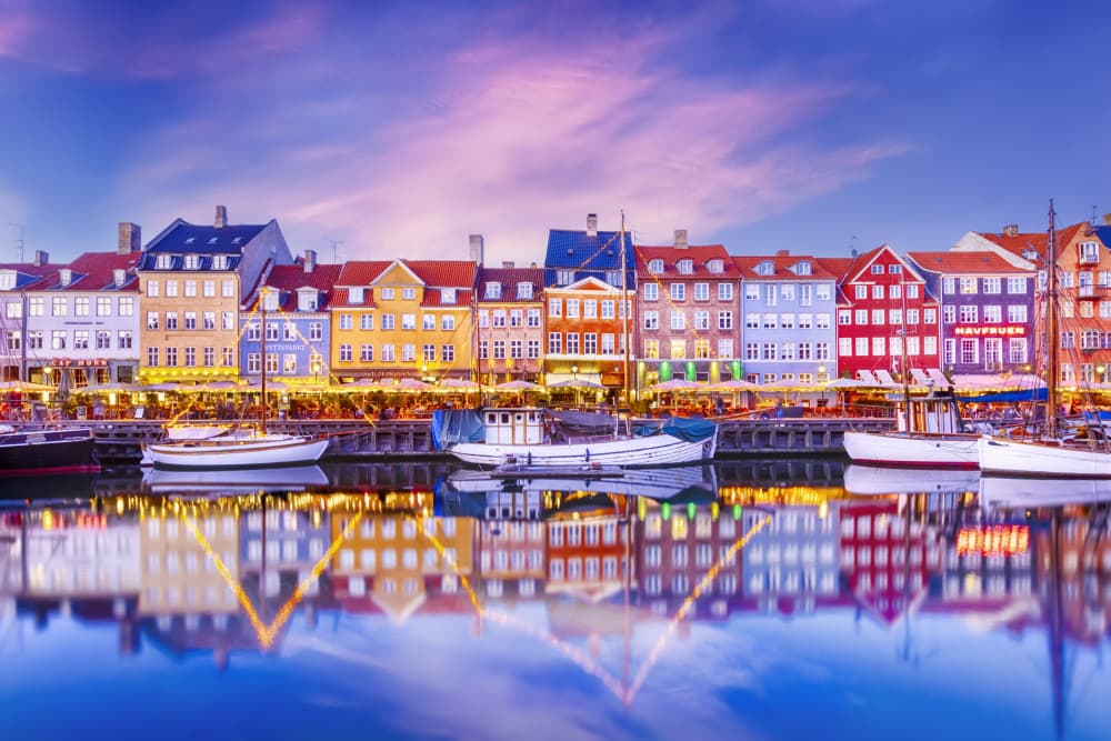 Colorful Canal Reflections by Melanie Viola — canvas wall art