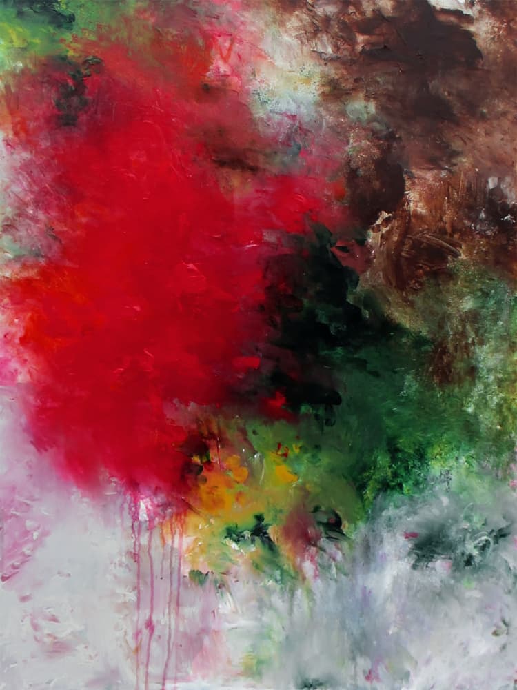 Vibrant Abstract Expression by Ron Halfant — canvas wall art