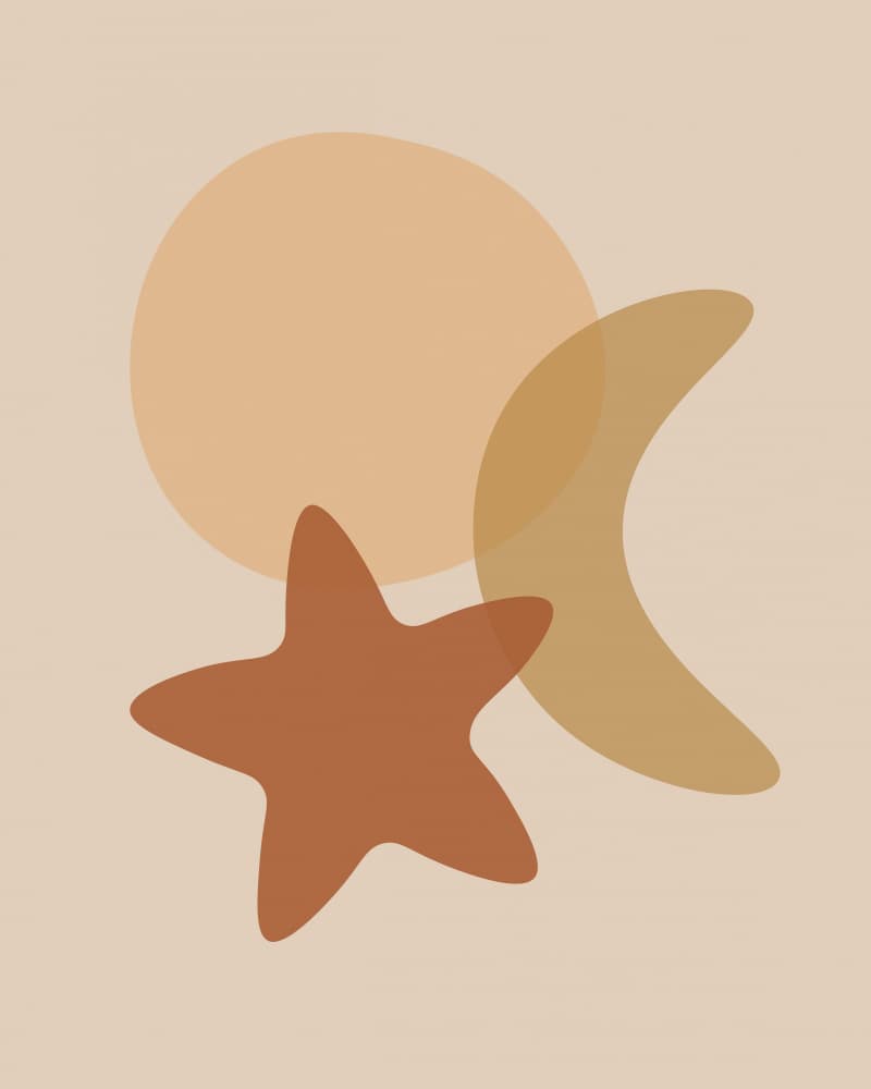 Dreamy Sun Moon Star by Natasha Playell — canvas wall art