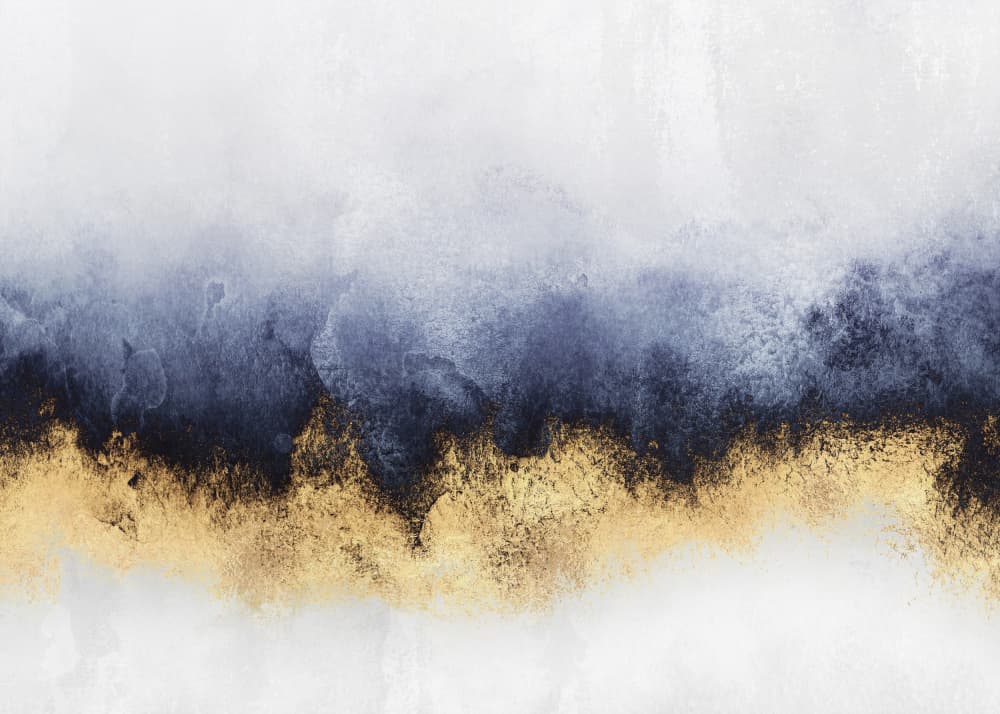 Indigo Gold Shimmer by Elisabeth Fredriksson — canvas wall art