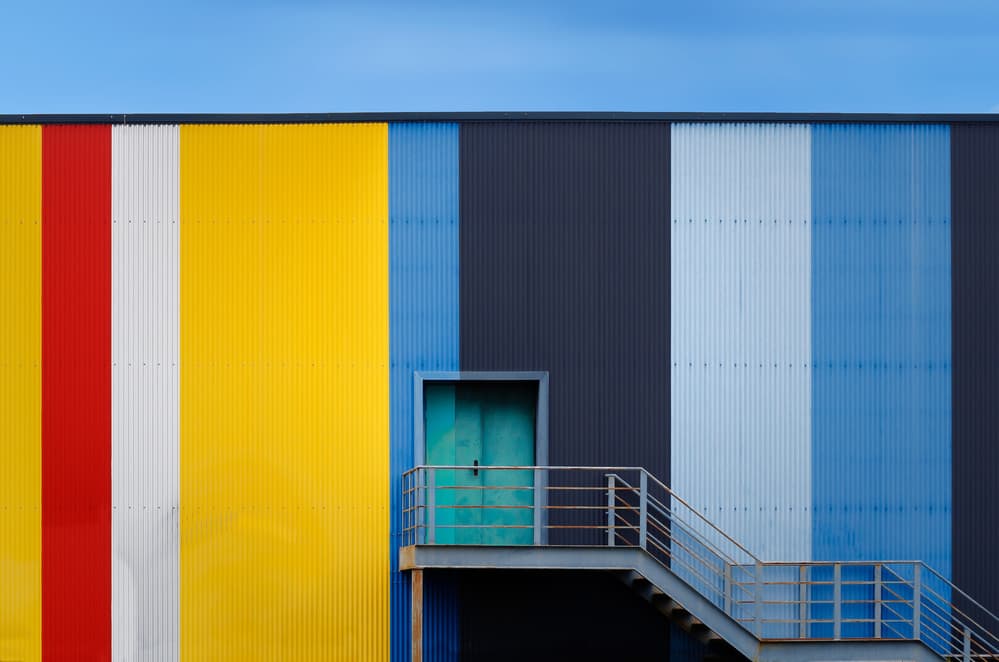 Vibrant Architectural Stripes by Alfonso Novillo — canvas wall art