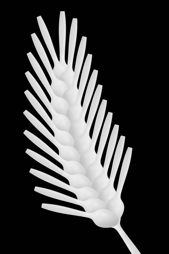 Plastic Spoon Wheat by Jacqueline Hammer — canvas wall art