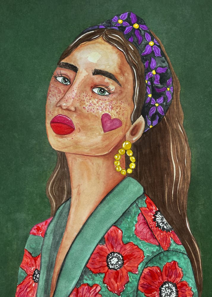 Girl with Hairband by Raissa Oltmanns — canvas wall art